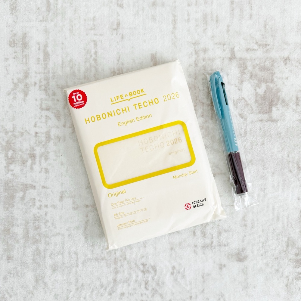 Hobonichi Techo 2026 Planner (A6 / 1 page per day English/January/Monday start)